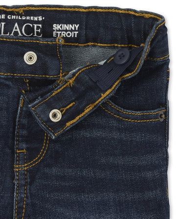 The Children'S Place Baby Boys And Toddler Stretch Skinny Jeans, Tide Pool/Potter 2 Pack, 12-18 Months Us