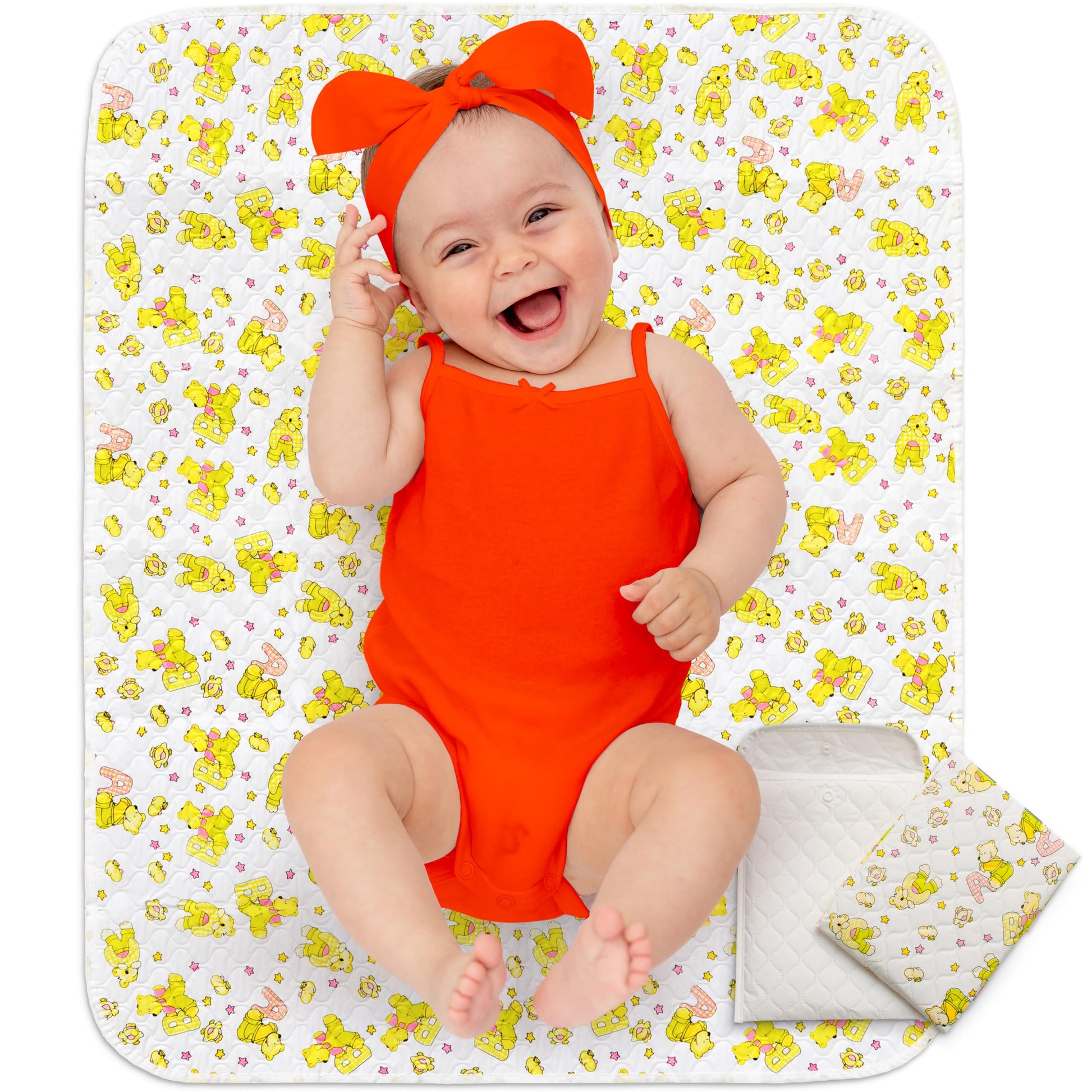 Changing Mat - Biggest Waterproof & Reusable Portable Changing Pad 25.5'X31.5' For Change Diaper In Any Places On The Go - Wip