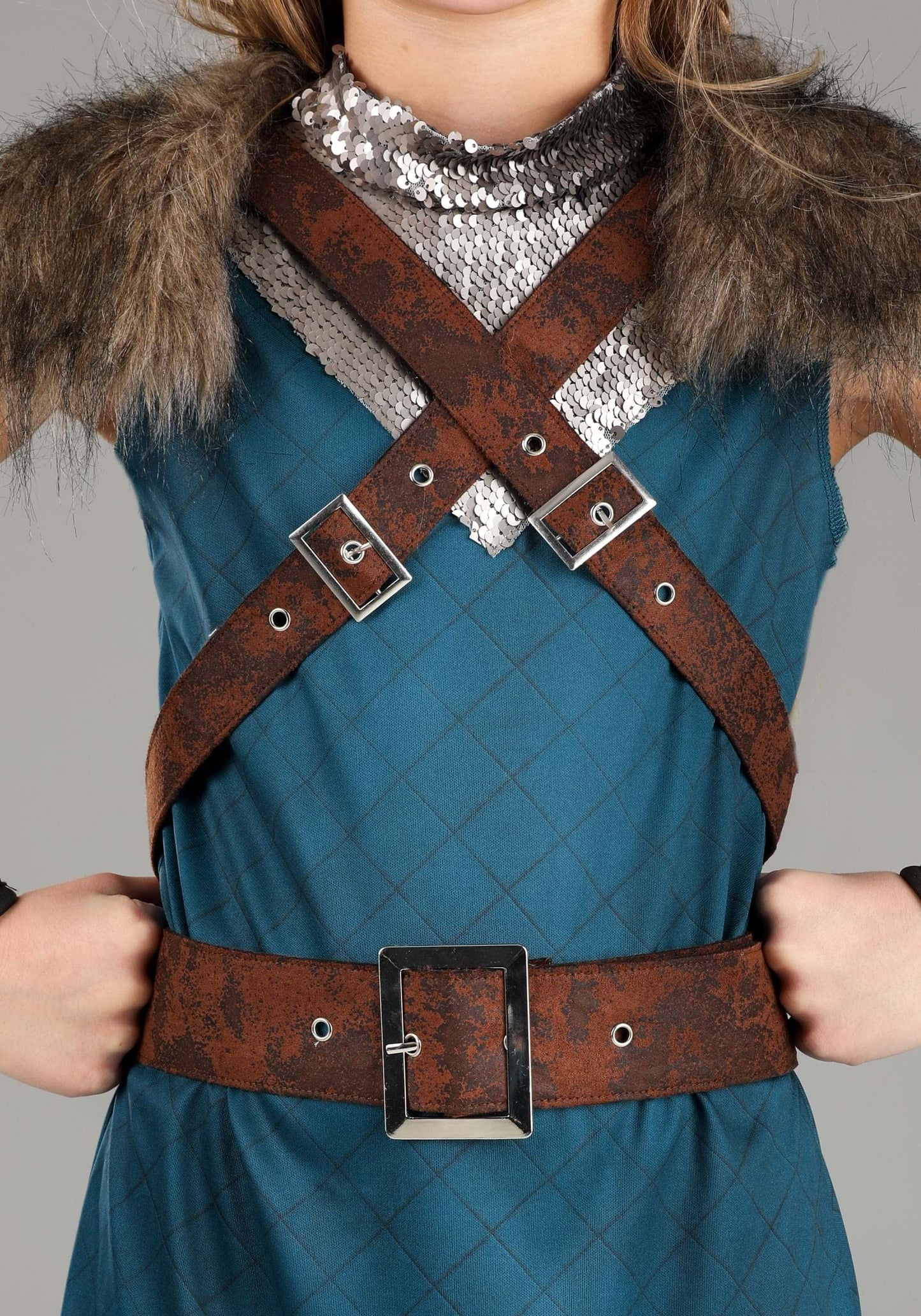 Fun Costumes Kid'S Valhalla Viking, Girls, Halloween Or Renaissance Dress Up Party Large