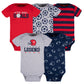 Gerber Baby Boys 5-Pack Short Sleeve Variety Onesies Bodysuits Sports Blue 3-6 Months
