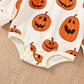 Mozikqin Baby Boy Girl Halloween Outfit Pumpkin Oversized Sweatshirt Romper Crewneck Pullover Sweater Onesie Fall Clothes (Pumpk