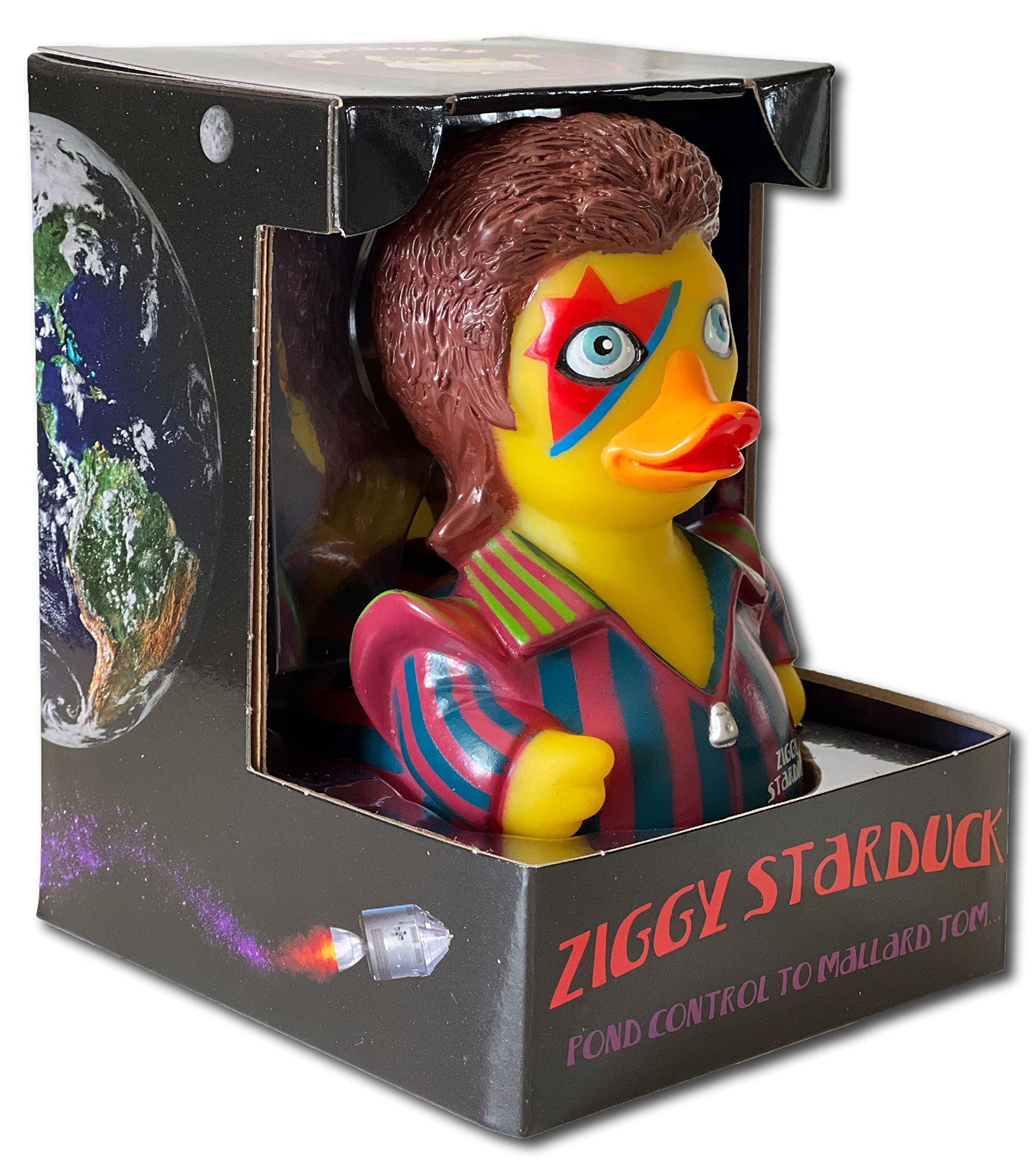 CelebriDucks - Ziggy Starduck - Floating Rubber Ducks - Collectible Bath Toy Gift for Kids & Adults of All Ages