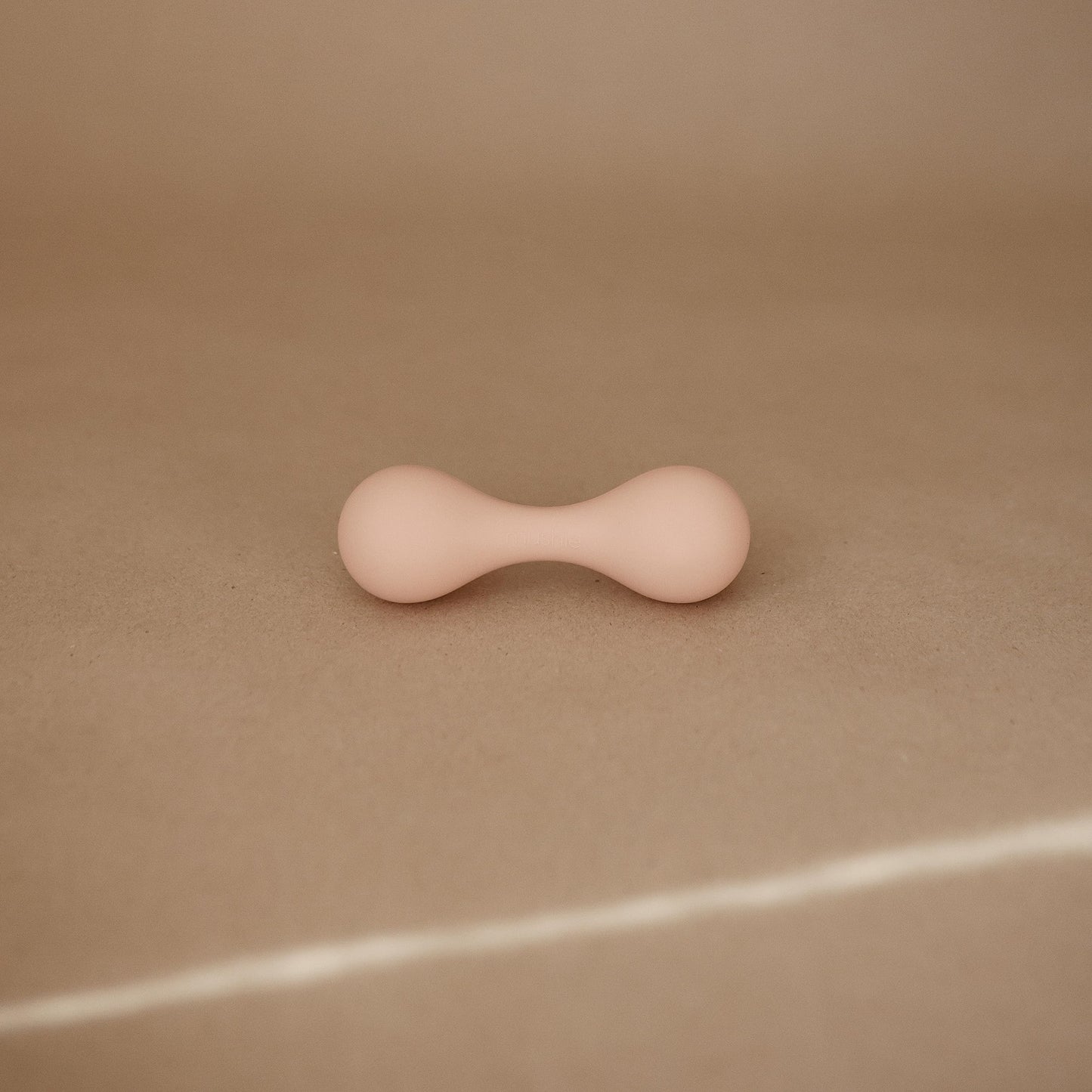 mushie Silicone Baby Shaker Rattle Toy | Ages 3+ Months (Blush)