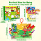 Helsort Soft Baby Books for 0-18 Months, 2PCS Crinkle Cloth Books - Dinosaur and Farm Themes, Tummy Time Toys for Infants 0-6-12