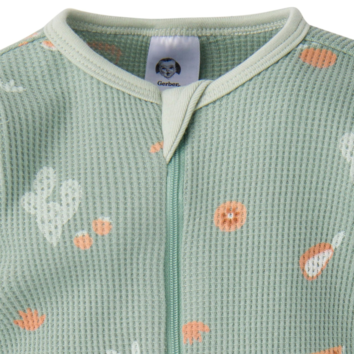 Gerber Baby Unisex 2-Pack 2-Way Zip Thermal Footed Sleep 'N Play, Desert Fruit, 3-6 Months