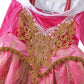 Aoiviss Girls Princess Costume Dresses Pink Princess Dress Up Clothes With Accessories For Halloween Cosplay Carnival Party