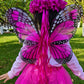 4 Pc Butterfly Costume For Girls Kids Halloween Party Favor Set With Butterfly Wings Tutu Wand Halo
