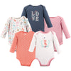 Hudson Baby Unisex Baby Cotton Long-Sleeve Bodysuits, Woodland Fox, 0-3 Months Us