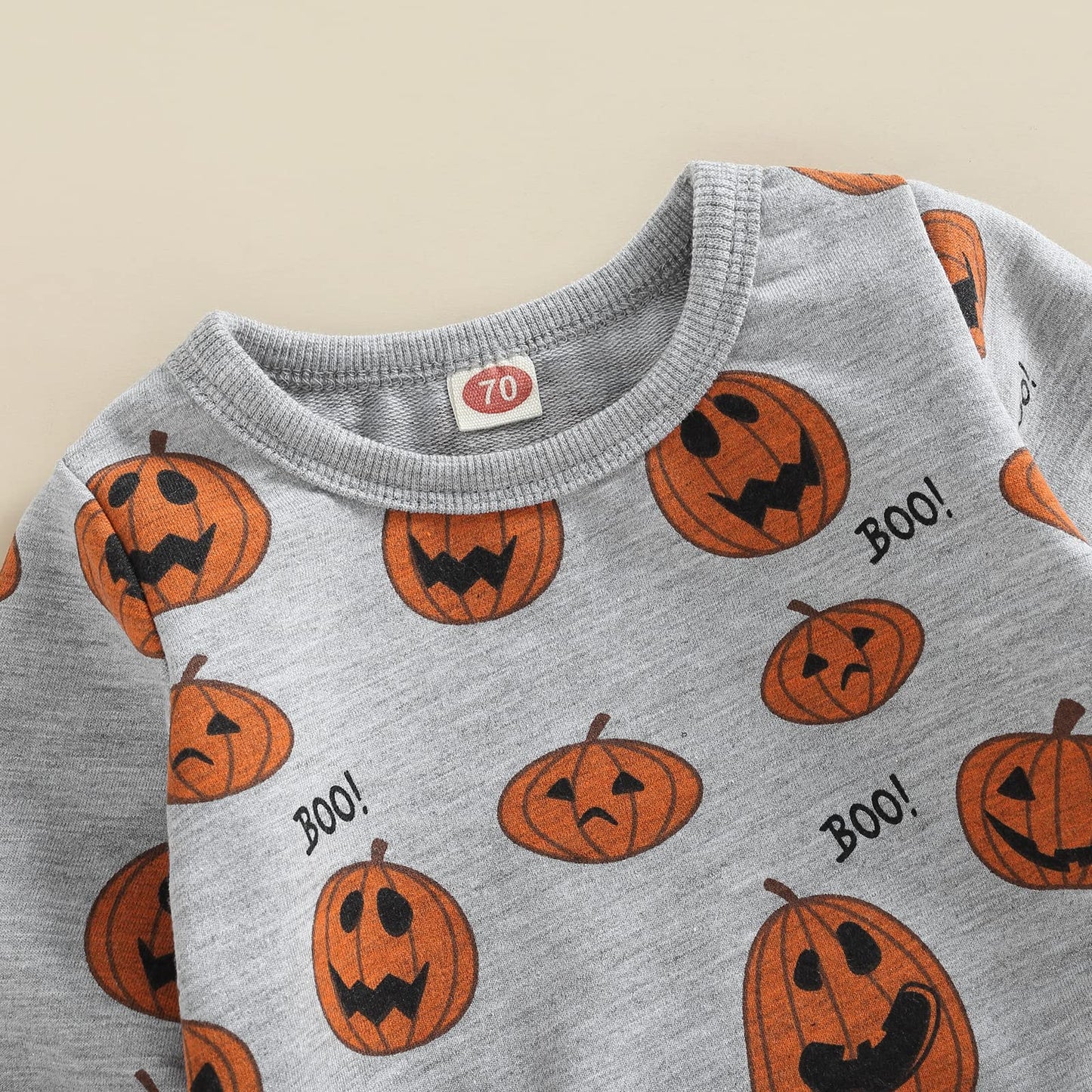 Sasaerucure Infant Toddler Baby Boy Halloween Outfits Long Sleeve Shirts Pumpkin Sweatshirt With Pants 2Pcs Fall Winter Clothes