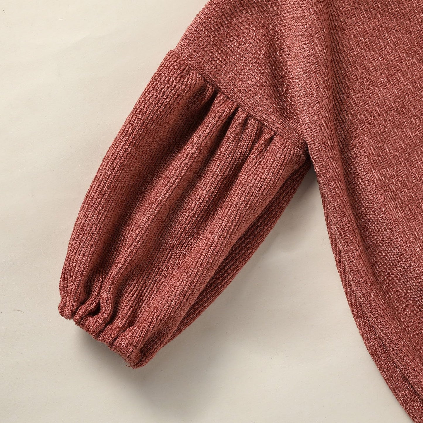 Toddler Baby Girl Sweater Round Neck Loose Long Sleeve Candy Color Knitted Pullover Tops Autumn Winter Sweatshirt (Reddish Brown