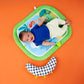 Bright Starts Totally Tropical Prop & Play Tummy Time Mat, Baby Play Mat, Tummy Time Pillow, Sensory Toys, Ages Newborn +