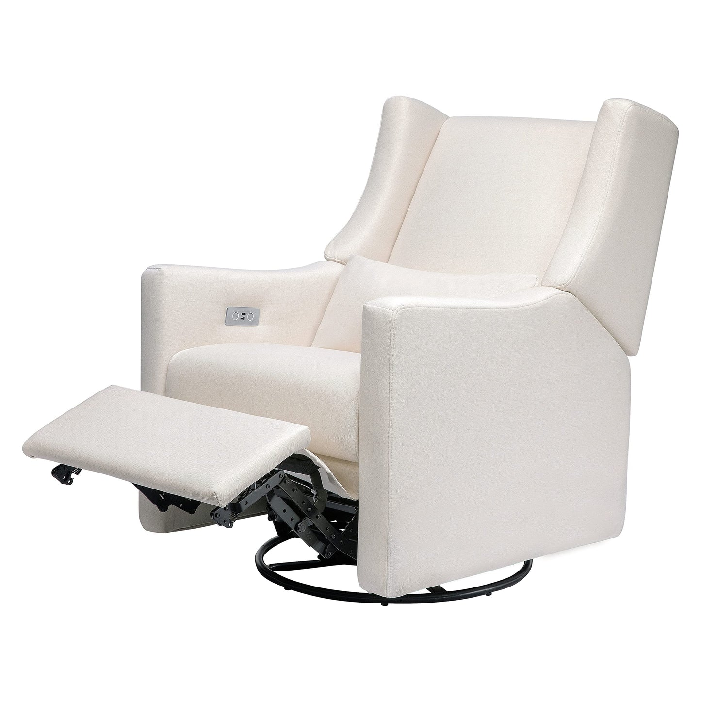 Babyletto Kiwi Electronic Power Recliner And Swivel Glider With Usb Port In Performance Cream Eco-Weave, Water Repellent & Stain