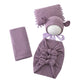 Vemonllas Newborn Baby Boy Girl Photography Props Bow Wrap, Posing Aid, Hat And Blanket Set Of 4 Pcs (Dark Purple)