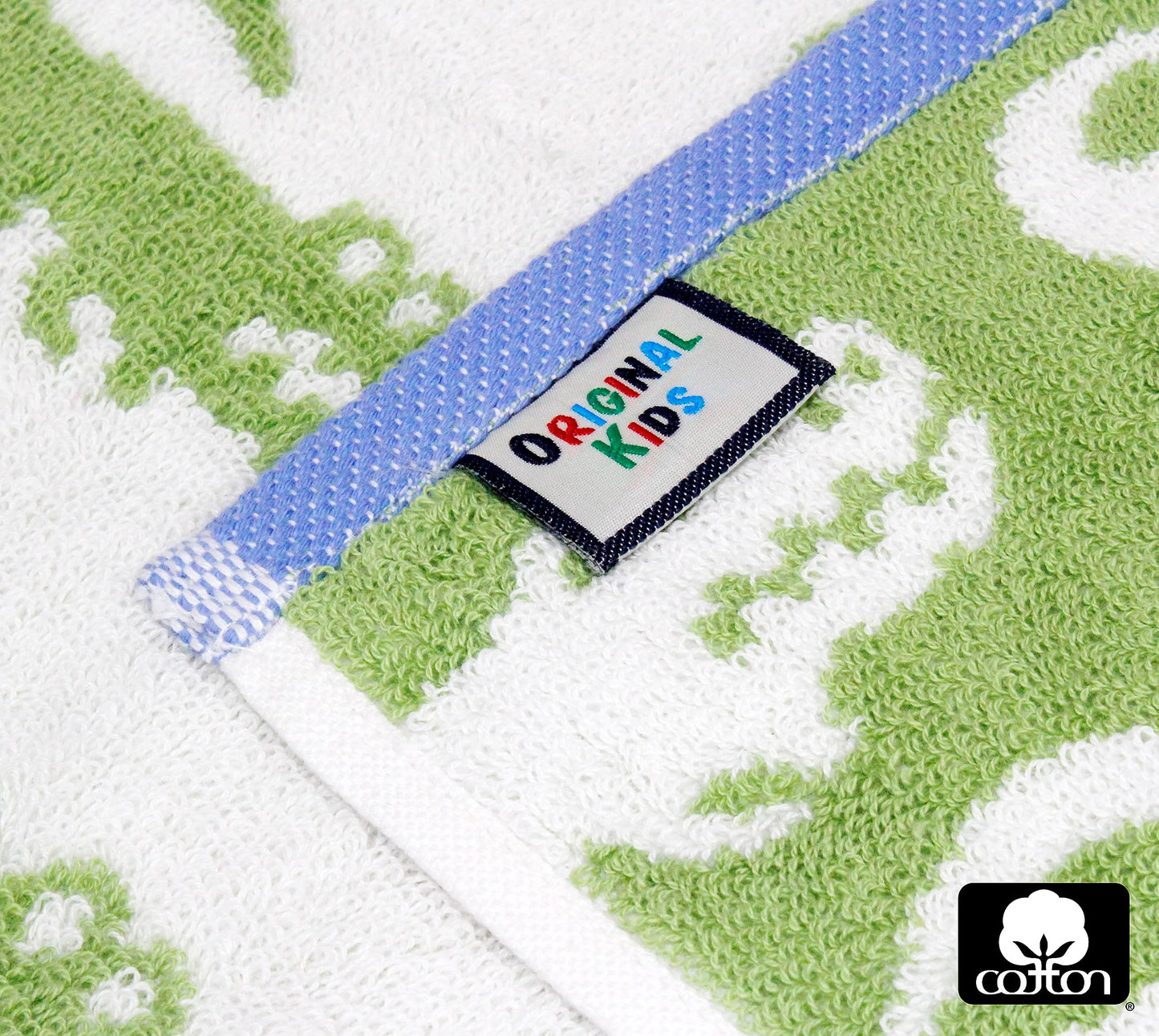 Original Kids Wash Cloth - Bath Time In A While Crocodile Set Of 12 Washcloths - 100% Cotton Jacquard Super Soft Colorful Absorb