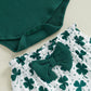 Rtnnsbbfcm Newborn Baby Girl Valentine'S Day Outfit Long Sleeve Ribbed Romper Heart Print Pants Headband 3Pcs Set (St. Patrick'S