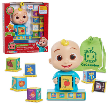 Just Play CoComelon JJ Phonics Fun Interactive Learning and Education Toy, 4 Modes of Play, Animal Dance Song, Spelling, 9-Piece