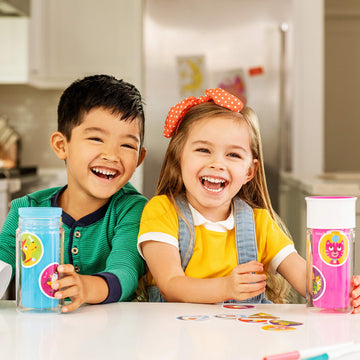 Munchkin Miracle 360 Insulated Sippy Cup, Includes Stickers To Customize Cup, 9 Ounce, Blue