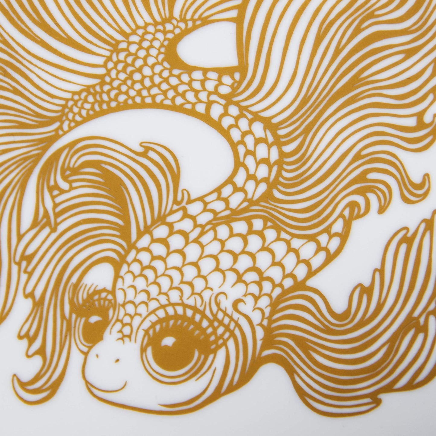 Modern-Twist Bucket-Bib 100% Food-Grade Silicone, Waterproof And Reusable, Goldfish - Cloud