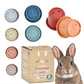[8 PC] Stacking Cups for Rabbits - Wheat Straw Rabbit Toys with Cute Animal Designs - Bunny Stacking Cups to Play with Rabbits -