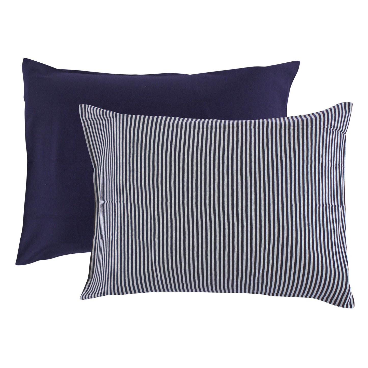 Touched By Nature Unisex Baby And Toddler Organic Cotton Toddler Pillowcase, Navy Heather Gray, One Size