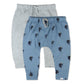 Multipack Honest Pants Joggers Pull on 100% Organic Cotton for Infant Baby and Toddler, Boys, Girls, Unisex, Blue Lion Crest, 0