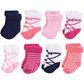 Hudson Baby Unisex Cotton Rich Newborn And Terry Socks, Pink Ballet, 12-24 Months