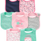 Simple Joys By Carter'S Baby Girls' Teething Bibs, Pack Of 7, Pink/Mint Green, One Size