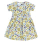 Hudson Baby Baby Girls Cotton Dresses, Outline Floral Yellow, 12-18 Months