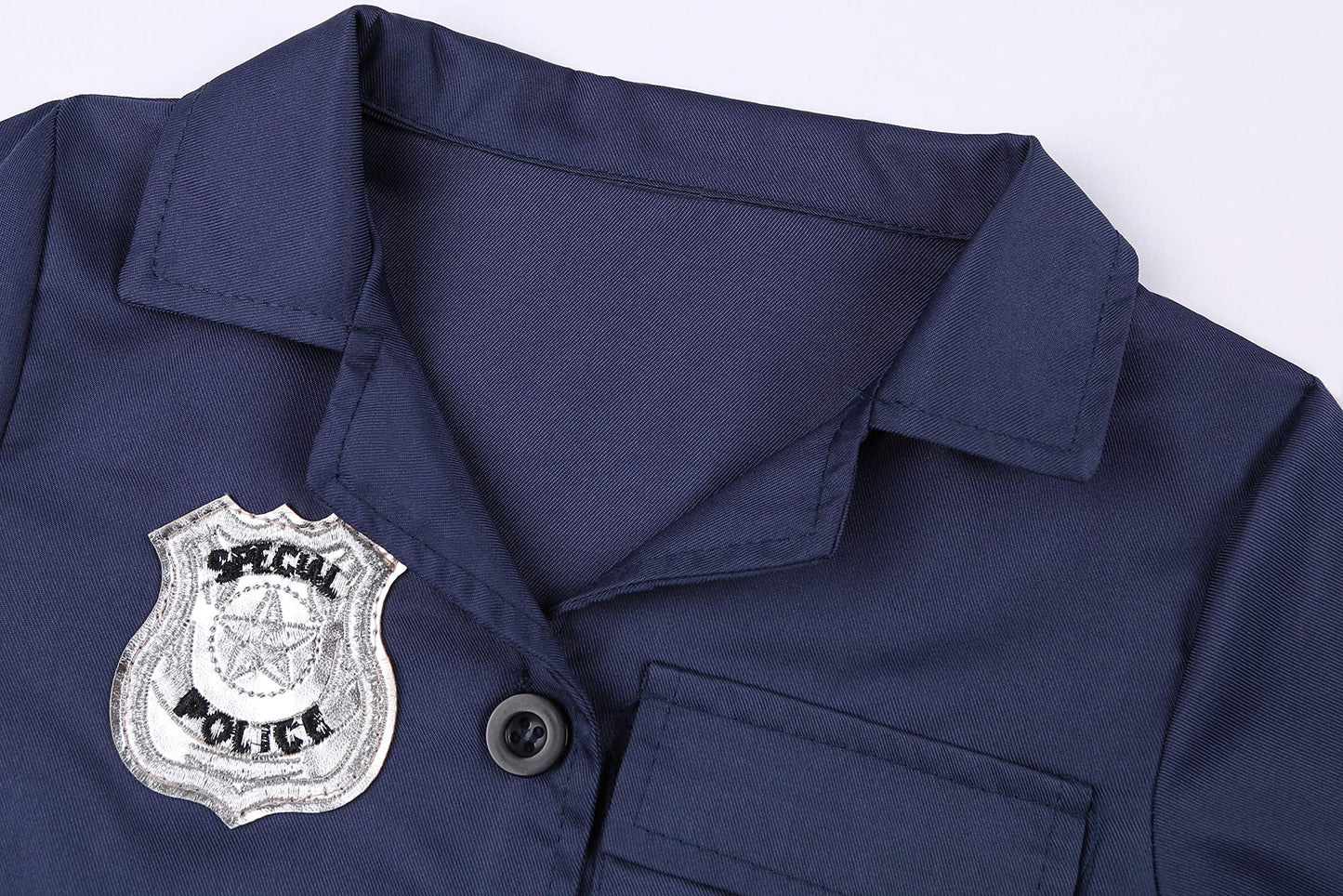 Getyothtop Girls Police Officer Costume Halloween Cosplay Costume (9-10 Years), Blue