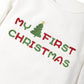 Abbence My First Christmas Baby Girl Boy Christmas Outfit,Baby 1St Christmas 4Pcs 6-9 Months