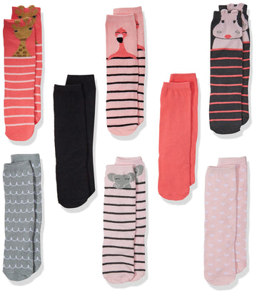 Hudson Baby Unisex Baby Cotton Rich Knee-High Socks, Safari Girl, 6-12 Months