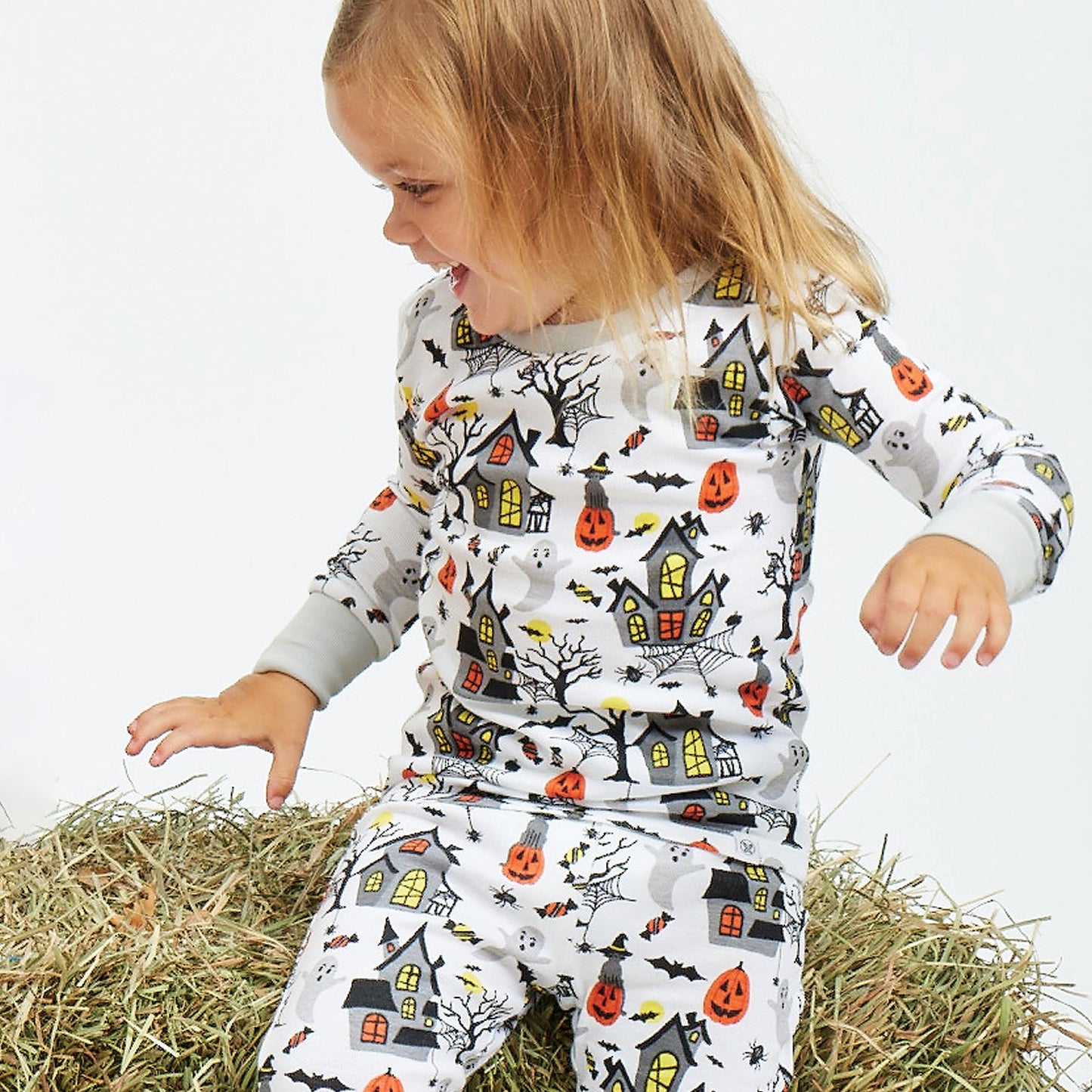 Honestbaby Sleep And Play Footed Pajamas One-Piece Sleeper Jumpsuit Zip-Front Pjs Organic Cotton For Baby Boys, Unisex, Haunted