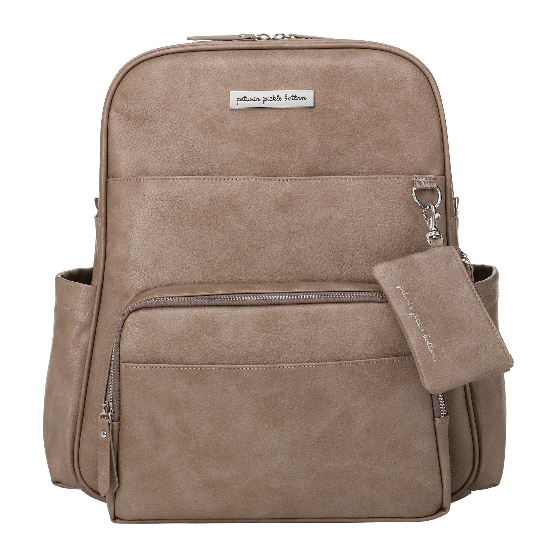 Petunia Pickle Bottom Sync Backpack, Diaper Bag for Parents, Stylish Baby Bag, Spacious Backpack, On-The-Go Moms, Mink