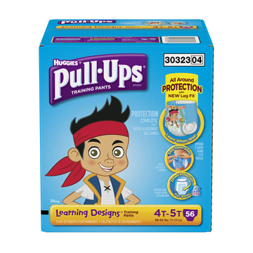Pull-Ups Training Pants With Learning Designs For Boys, 4T-5T, 56 Count (Packaging May Vary)