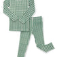 Avauma Baby Boys Girls Pajama Set 6M-7T Kids Cute Toddler Snug Fit Pattern Design Pjs Cotton Sleepwear (Check.Green.Js)