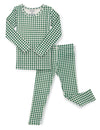 Avauma Baby Boys Girls Pajama Set 6M-7T Kids Cute Toddler Snug Fit Pattern Design Pjs Cotton Sleepwear (Check.Green.Js)
