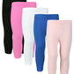 SINI MINI Girls Cotton 3/4th Leggings (Hp White Black Lp Lrblue, 45 Years)  Pack of 5
