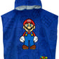 Super Mario Boys Gaming Hooded Towel Poncho Swimwear For Kids One Size Blue