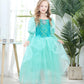 Dressy Daisy Girls Princess Dress Up Costume Mermaid Halloween Xmas Birthday Parties Long Sleeve Size 6X-8 Green