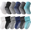 Sdbing Baby Boys Girls Grips Socks Infant Toddlers Kids Non Slip Warm Thick Cotton Ankle Crew Socks With Grippers (3-12 Months,