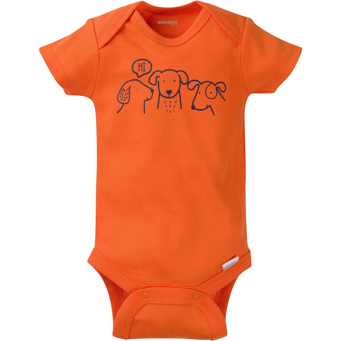 Onesies Brand Baby Boys' 8-Pack Short Sleeve Mix & Match Bodysuits, Loud Cute Dog, 12 Months