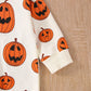 Mozikqin Toddler Baby Halloween Outfit Boy Girl Pumpkin Sweatshirt Crewneck Pullover Sweater Long Sleeve Shirt Fall Clothes (Ove