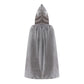 Knelor Kids Hooded Velvet Cloak Robe Halloween Cosutme Cape Fancy Cosplay Costumes 3 To 16 Years (M/Age 5-7, Gray)