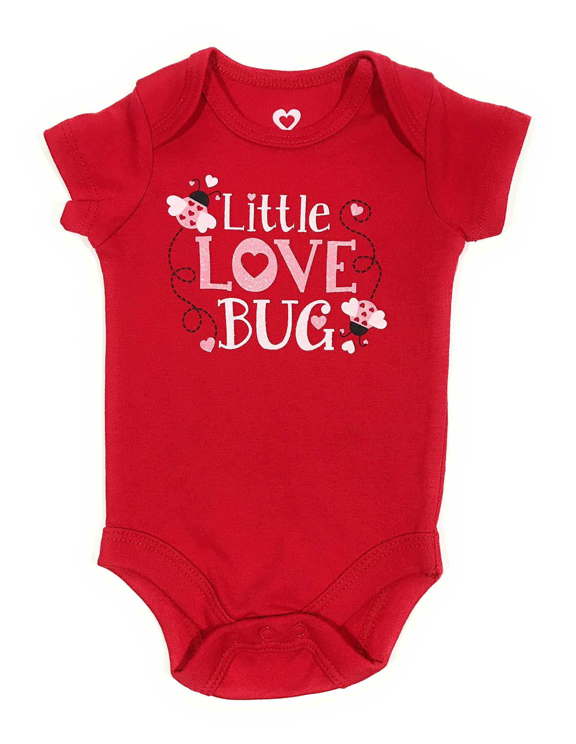 Topsville, Inc. Assorted Love & Heart Boys & Girls Valentine'S Day Bodysuit Outfit (Newborn, Love Xox)