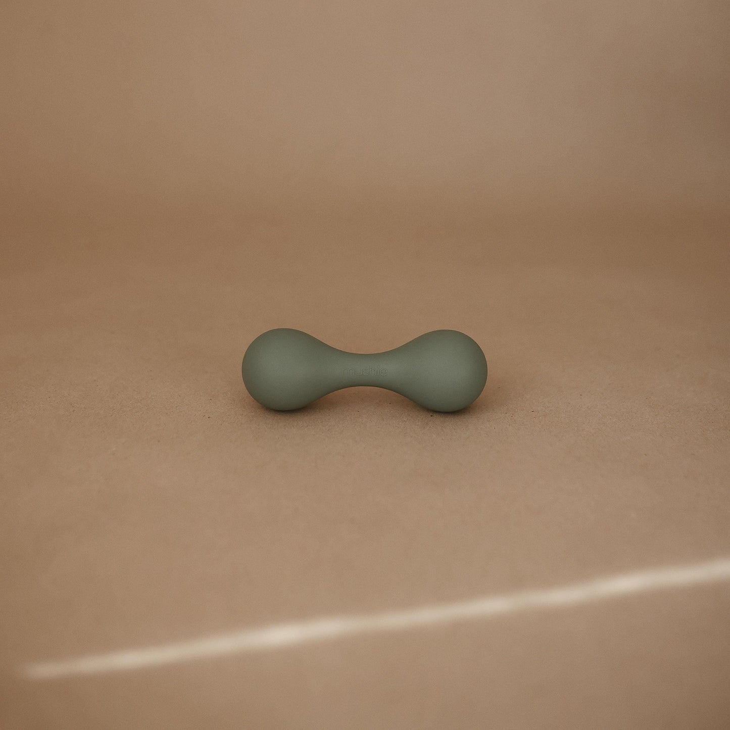 mushie Silicone Baby Shaker Rattle Toy | Ages 3+ Months (Dried Thyme)