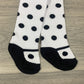 Hip Hop 50 'S Shop Baby Girls Cotton Thick Polka Dot Tights Leggings Seamless Stockings For Infant Newborn (White W/Black Dots,
