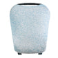 Baby Car Seat Cover Canopy And Nursing Cover Multi-Use Stretchy 5 In 1 Gift'Lennon' By Copper Pearl