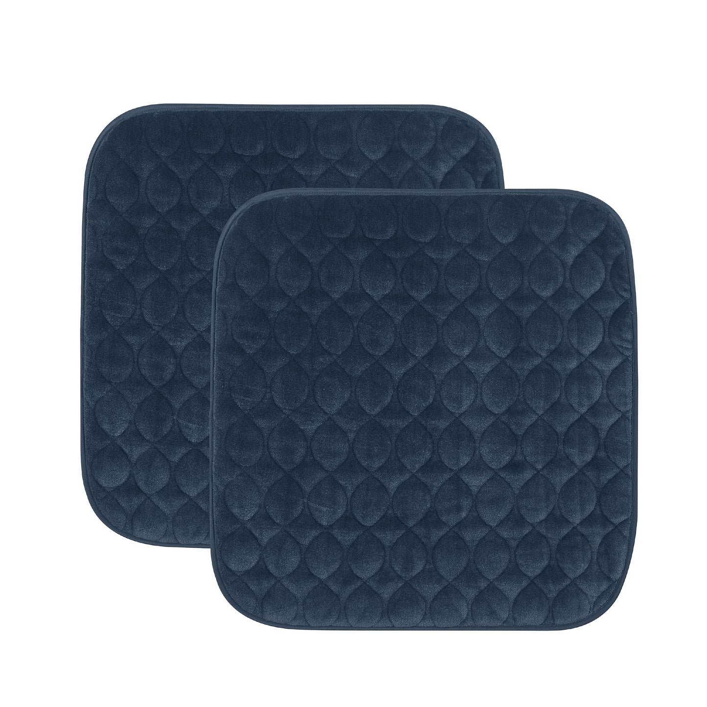 FRESH IDEAS Waterproof & Washable Seat Protector Pad, Navy, 2-Pack