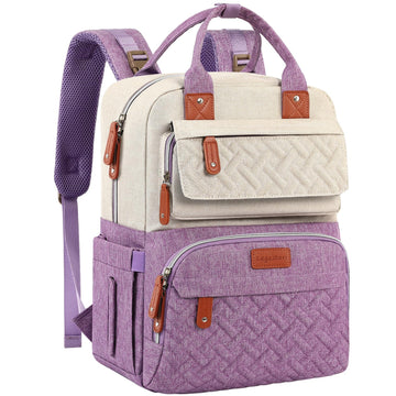 Diaper Bag Backpack, Large Unisex Baby Bags for Boys Girls, Purple Baby Nappy Diaper Bag, Multipurpose Travel Back Pack for Moms