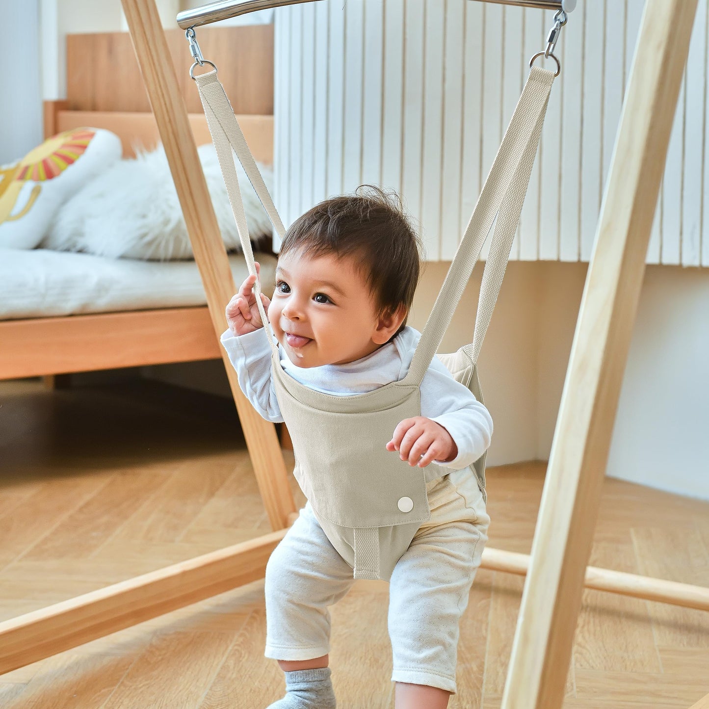 Avenlur Tulip Baby Bouncer - Foldable Baby Jumper With Stand - Self Standing Baby Bouncer For Children 6 Months To 3 Years - Bab